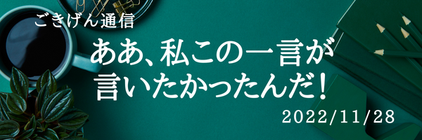 あぁ、私この一言が言いたかったんだ！
